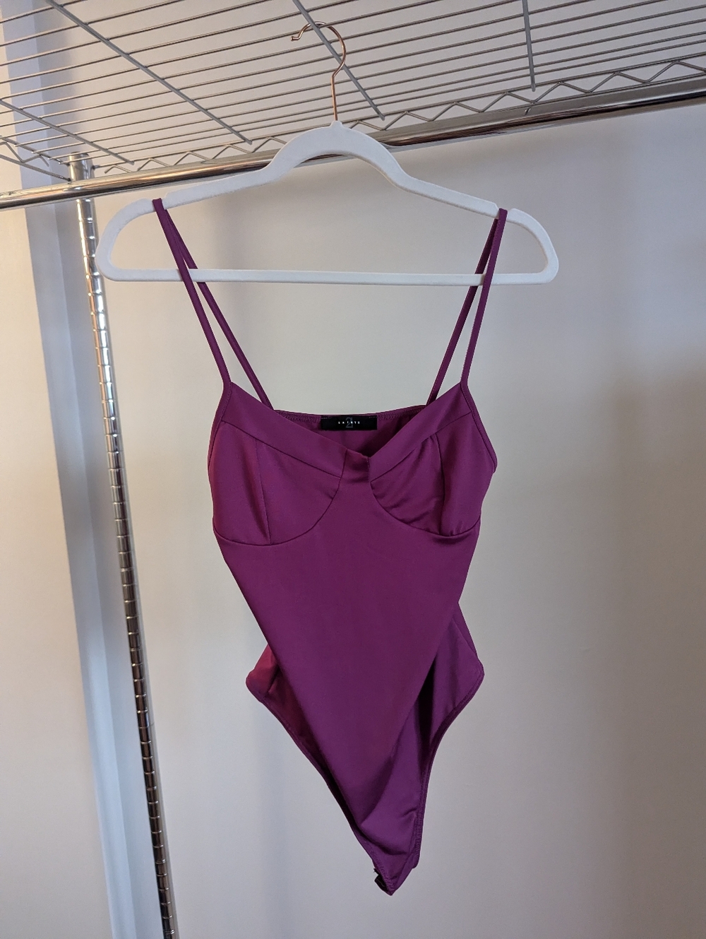 Plum Purple Bustier One-Piece Bodysuit